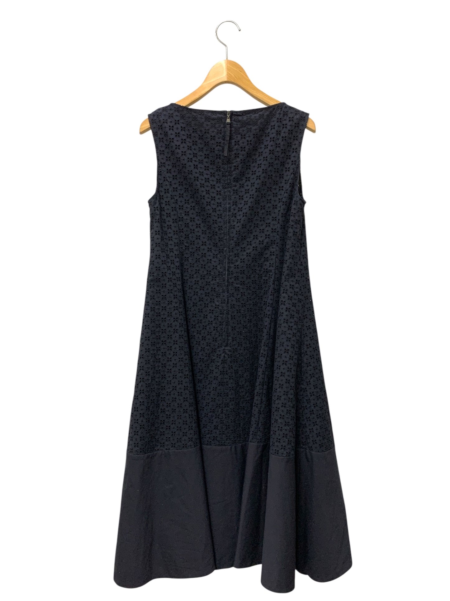 フォクシーブティック Dress Champ de Fleurs 43793 ワンピース 38 ネイビー ノースリーブ 刺繍 ITNNTMJJ90US