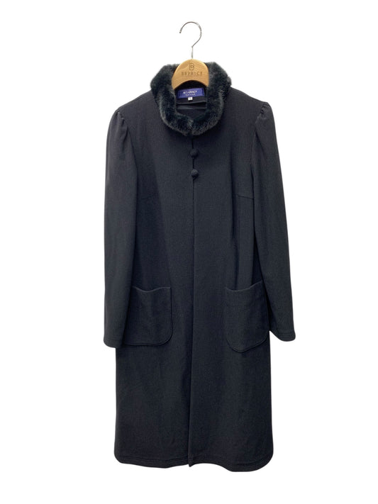 エムズグレイシー 314603 コート 40 ブラック フェイクファー ニット IT919MLW769E