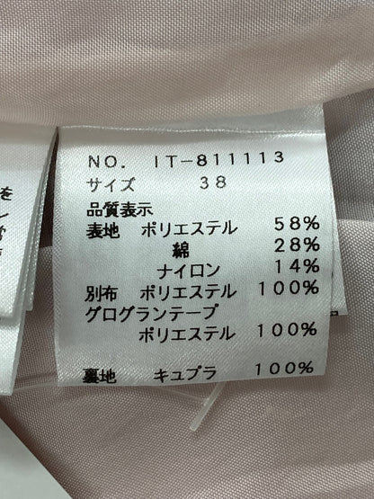 エムズグレイシー 811113 ワンピース 38 ピンク フロントジップ カメリア ITNXNF1N12WO