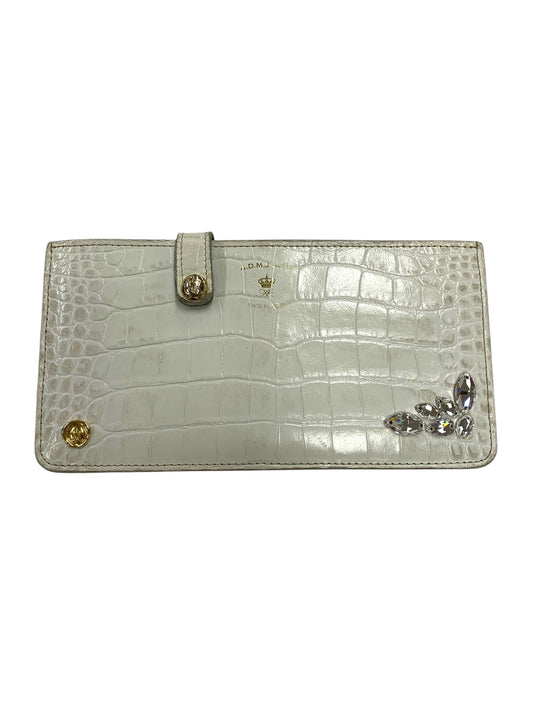 エーディーエムジェイ 長財布 ホワイト クロコ型押し ヒマラヤ スワロフスキー ITOE3H982FA8 【SALE】