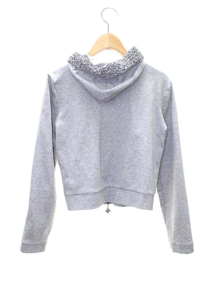 エムズグレイシー 725316 パーカ 38 グレー カメリア Wジップアップ ITGZQ1W2TV8Y