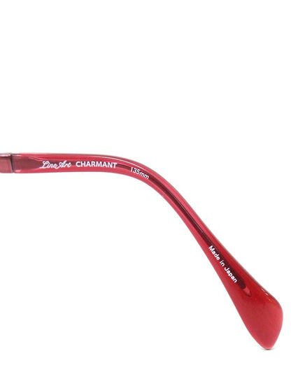 ラインアートシャルマン XL1650 メガネ レッド メタルフレーム ハーフリム オーバル ITJM9R8R7GBW 【SALE】