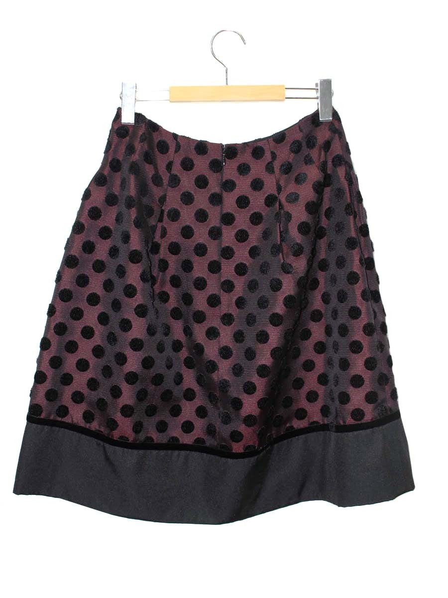 エムズグレイシー 917707 スカート 40 ブラウン ベロアリボン ITFWQVGJU8CC 【SALE】