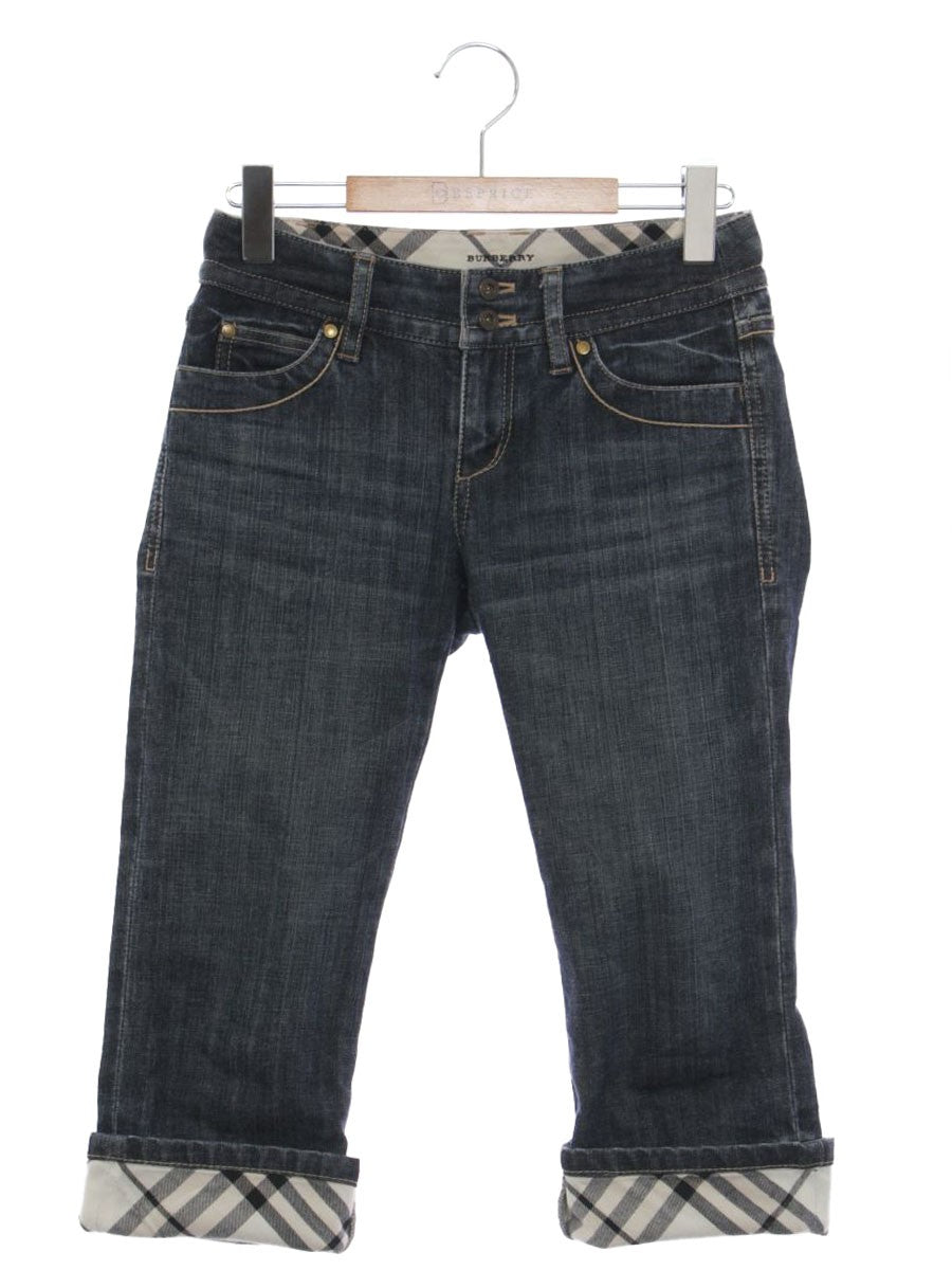 バーバリーブルーレーベル FQ549-289-30 デニムパンツ 23 ネイビー クロップド ITKDT5UIC0NI