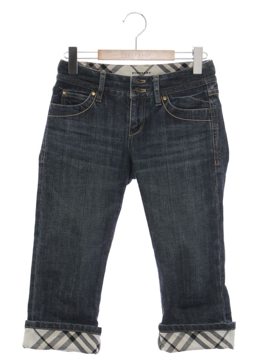 バーバリーブルーレーベル FQ549-289-30 デニムパンツ 23 ネイビー クロップド ITKDT5UIC0NI