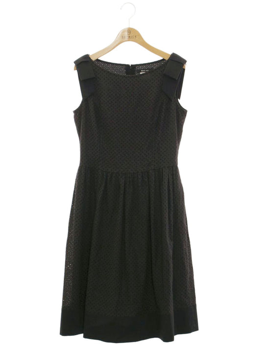 ルネ basic 5616320 ワンピース 36 ブラック リボン IT95EQKJBQF2