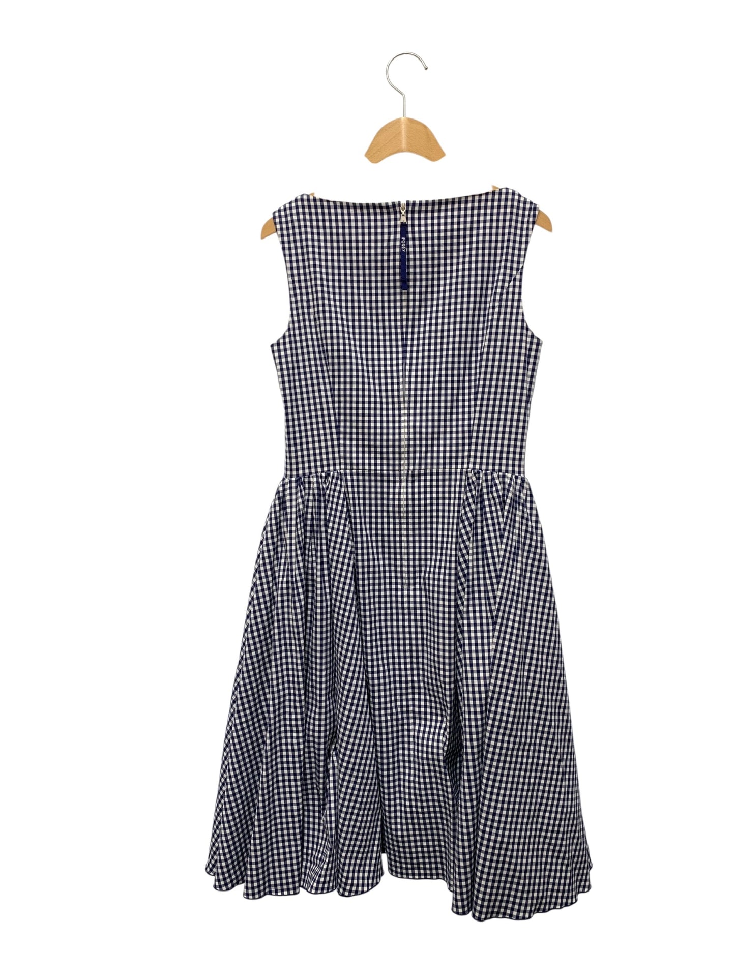 フォクシーニューヨーク Dress 40087 ワンピース 38 ネイビー ギンガムチェック ITCFCP53E0LG