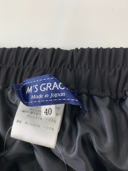 エムズグレイシー 帽子柄シフォンワイドパンツ 416305 40 ブラック ITTX3203Z0YX