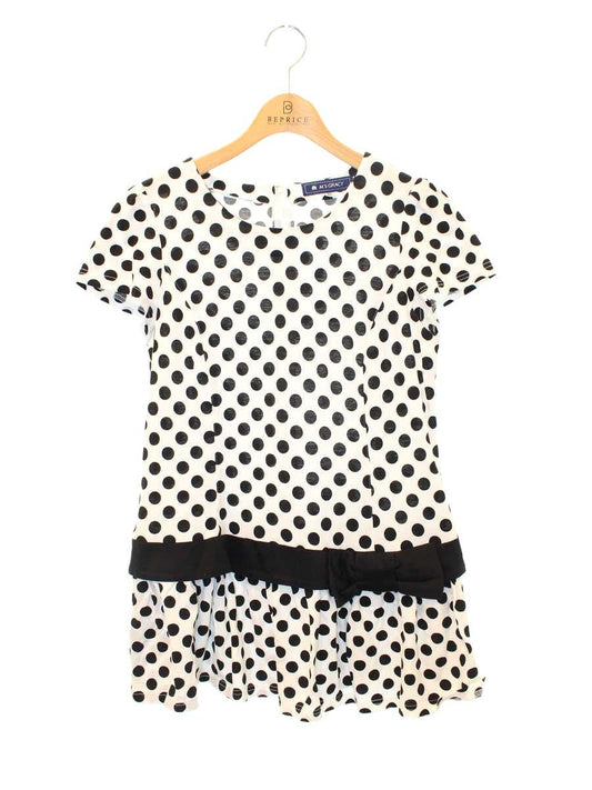 エムズグレイシー 325328 Tシャツ カットソー 40 ホワイト ドット柄 IT0ZOSD2ERGM