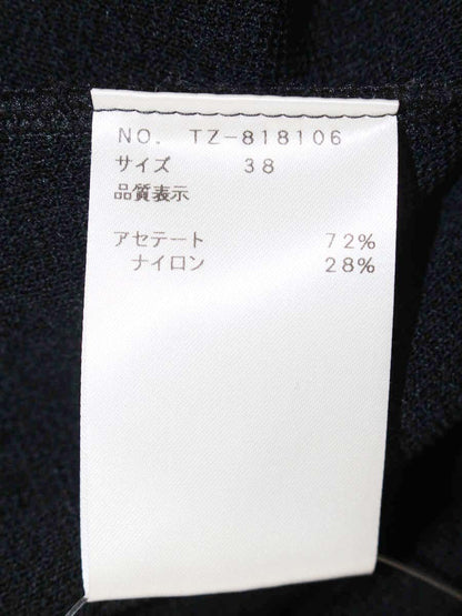 エムズグレイシー 818106 カーディガン 38 ブラック スカラップ 袖リボン ITGDDCPKXNIG