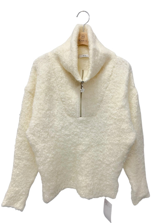 ルネ 6342240 セーター 36 アイボリー モヘア混シャギー ハーフジップニットプルオーバー ITCYXESOTEPC