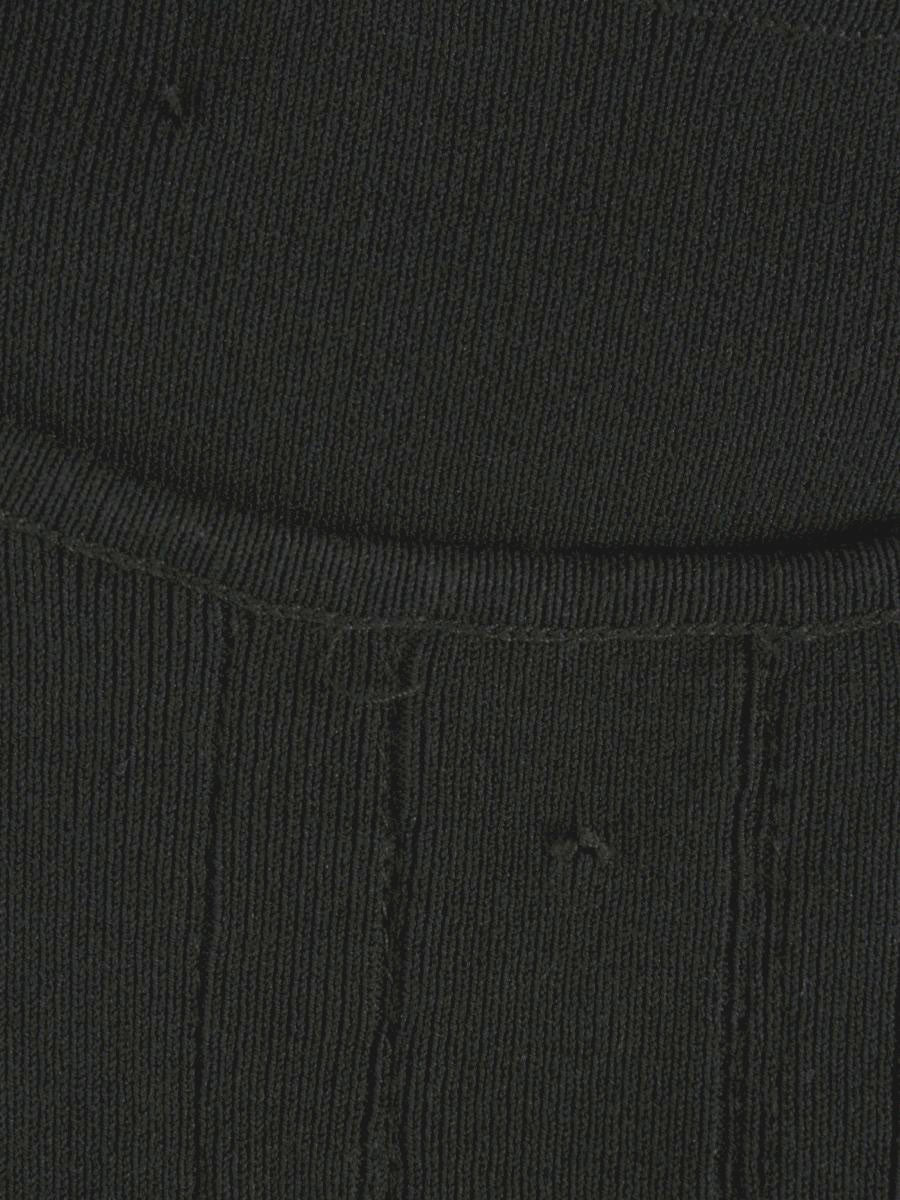 スーパービューティー ワンピース 38 ブラック ニット 袖レース リボン ITRLHB7FPU74