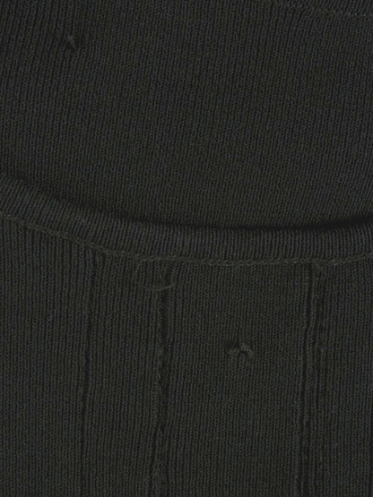 スーパービューティー ワンピース 38 ブラック ニット 袖レース リボン ITRLHB7FPU74