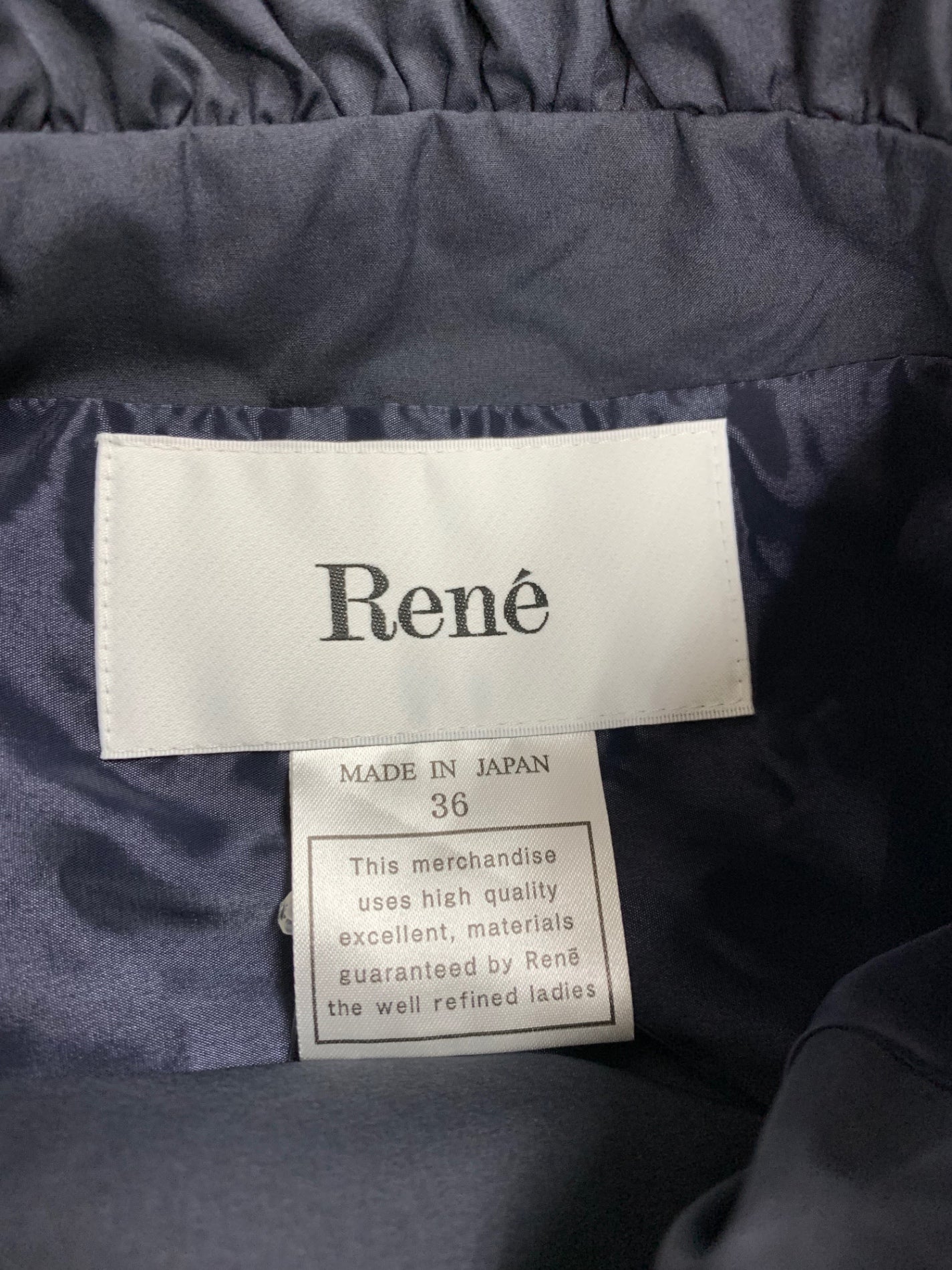 ルネ 6413380 36 ネイビー レインケープジャケット 撥水加工 ITZRTY5F83PW