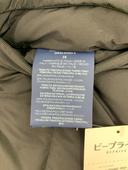 ヘルノ PI0848D 39601 ダウンコート 38 ブラック 切替 ジップアップ ITYB9YPUEPCY