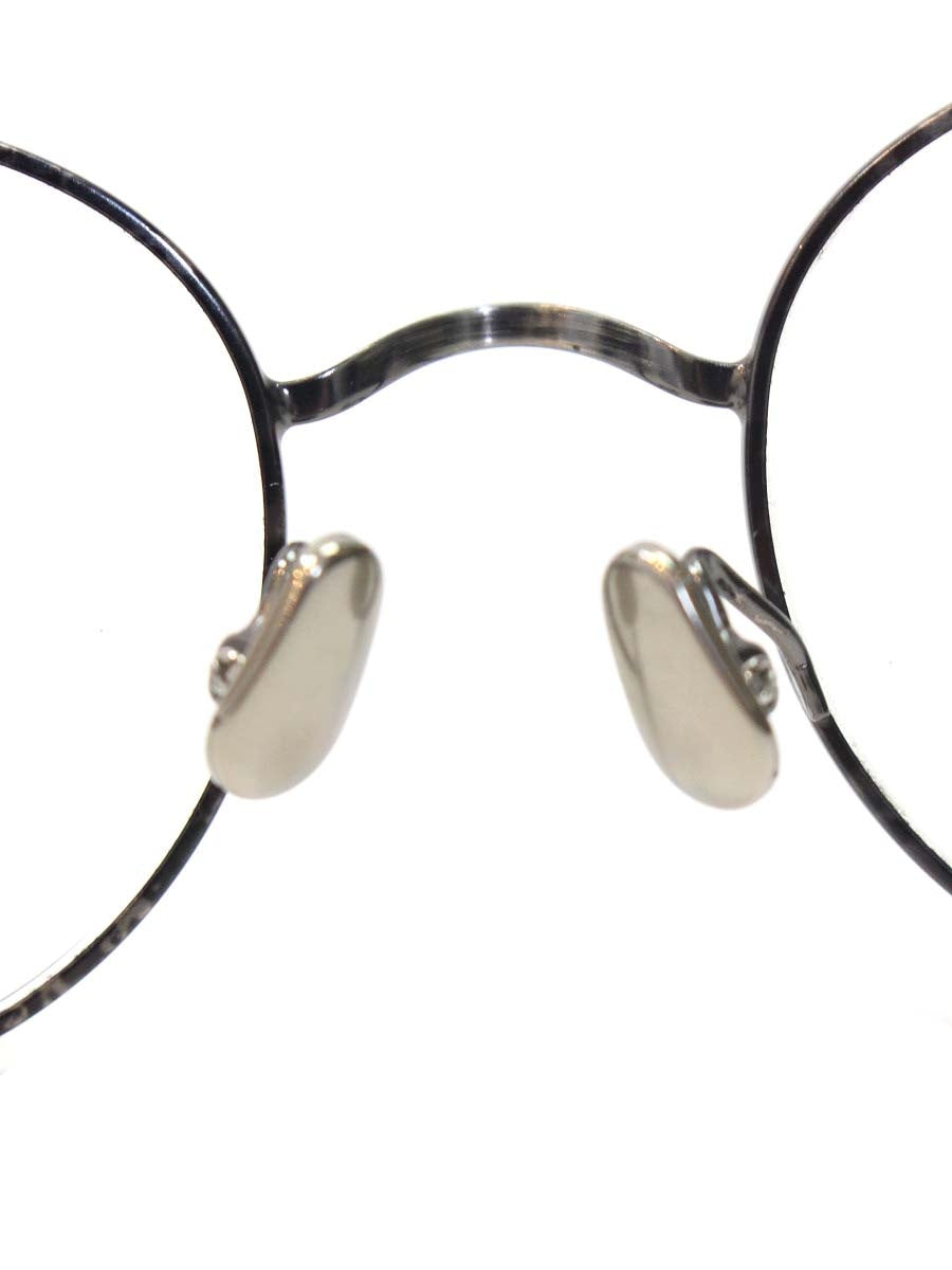 MEE EYEWEAR メガネ ブラック/シルバー Short Story メタルフレーム フルリム ラウンドシェイプ ITGN229CDCA8