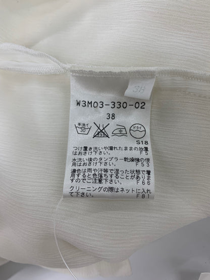 コトゥー W3M03-330-02 シャツ 38 ホワイト ボウタイブラウス フリル パフスリーブ ITA1Y4ENGC22