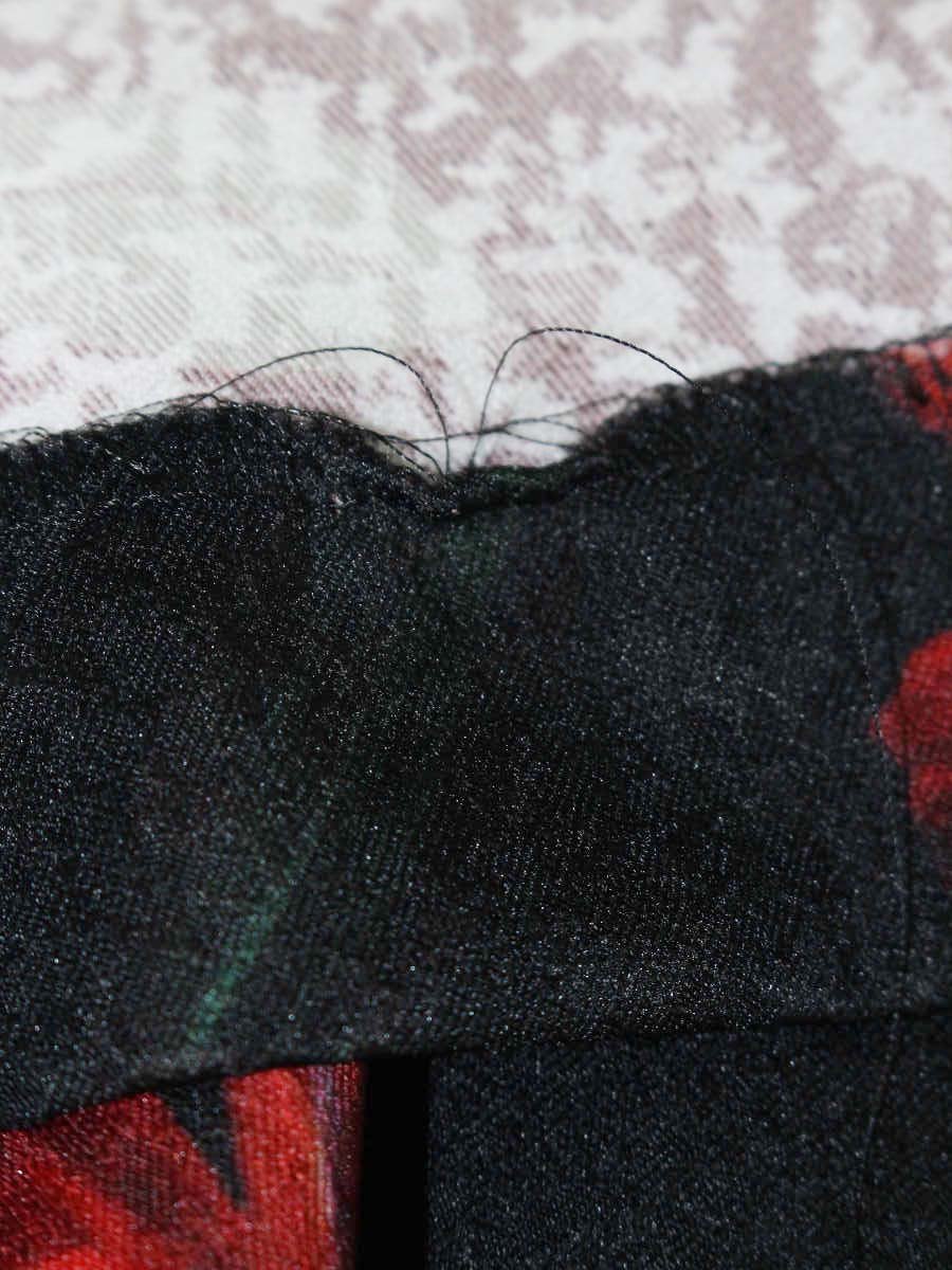 エムズグレイシー 911548 ワンピース 38 ブラック フラワーモチーフ