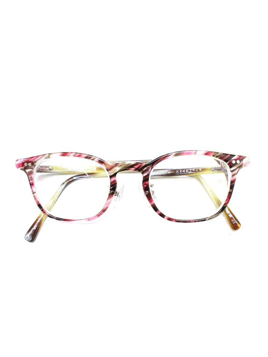 金子眼鏡 KA-42 眼鏡 ブラウン/レッド マーブル セルフレーム ITBY1X6NDV1Q