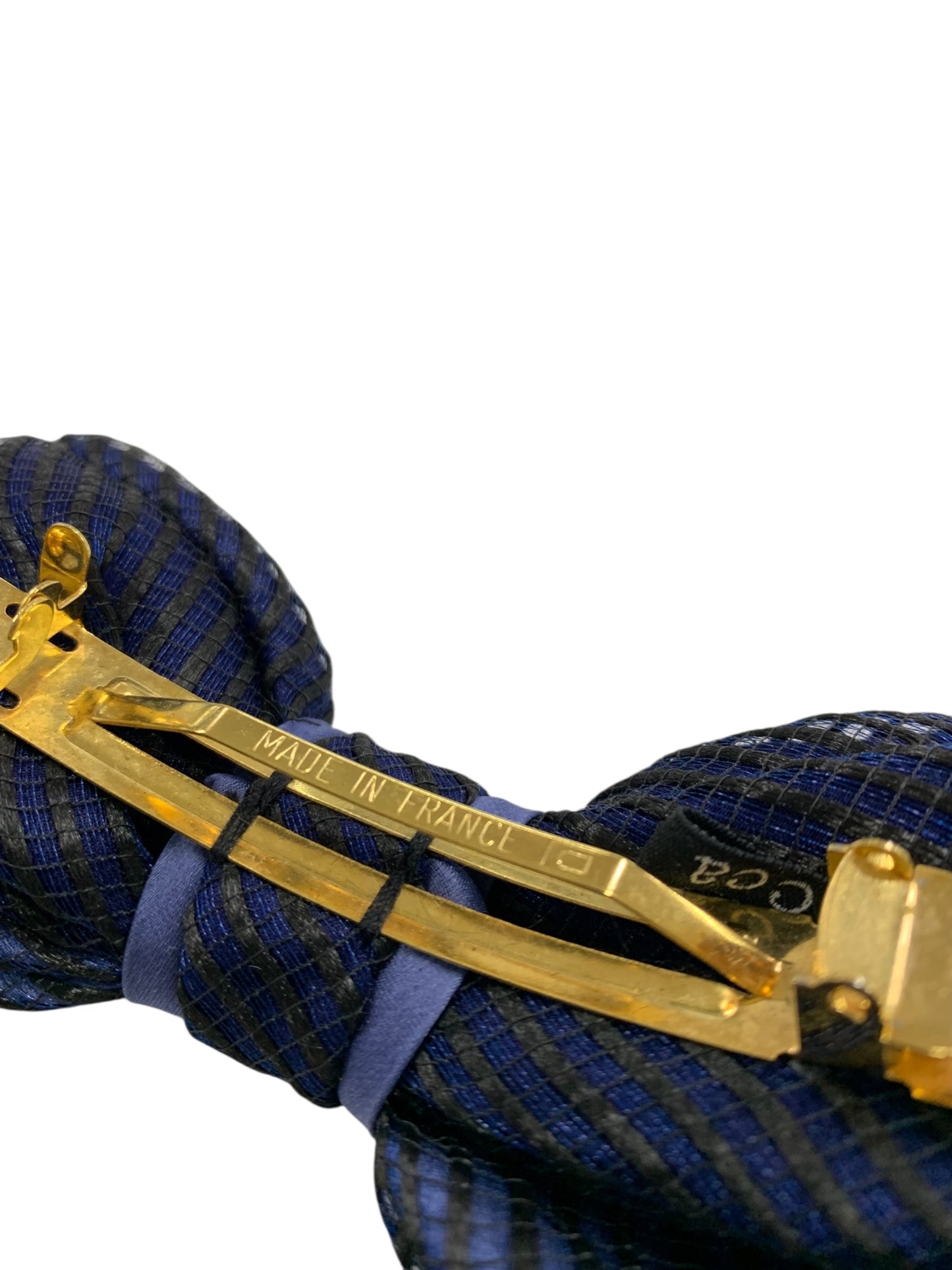 アッカ バレッタ ネイビー ヘアアクセサリー リボンモチーフ IT9QXYIX26U6