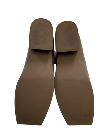 イッセイミヤケ ブーツ 37 ブラウン スクエアトゥ ユナイテッドヌードコラボ ITDK6ZD95Q42 【SALE】