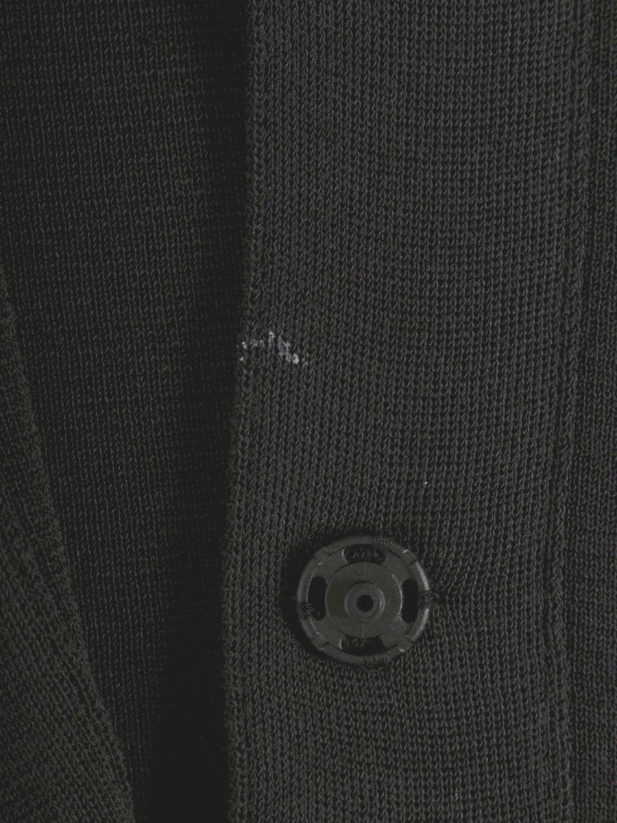 エムズグレイシー 318323 ニットジャケット 40 ブラック バラモチーフボタン ステンカラー ITC8TTDHJWUO