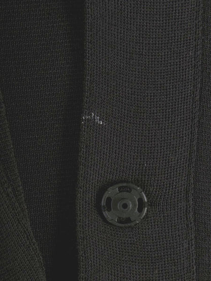 エムズグレイシー 318323 ニットジャケット 40 ブラック バラモチーフボタン ステンカラー ITC8TTDHJWUO