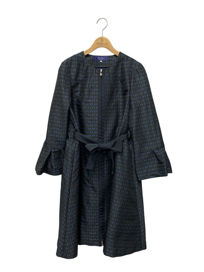 エムズグレイシー 019104 コート 40 ブラック リボンモチーフ カメリアダブルジップ ITGTI1LVHTGS