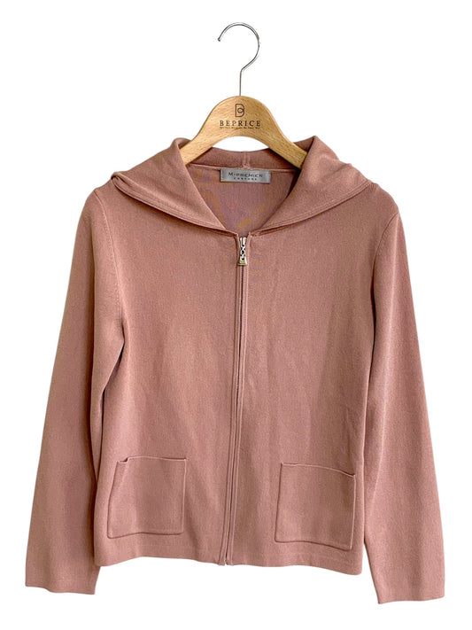 エムプルミエ F738-008 カーディガン 38 ピンク フード ジップ サマー IT2SM42LPT5C 【SALE】