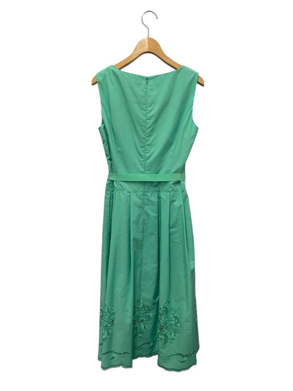 エムズグレイシー 裾刺繍タックワンピ―ス 411349 38 グリーン IT24K4RCW7PC