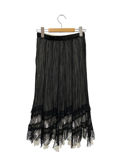 スペッチオ 451-219 スカート  40 ブラック レイアード レース IT3GJP10YALC