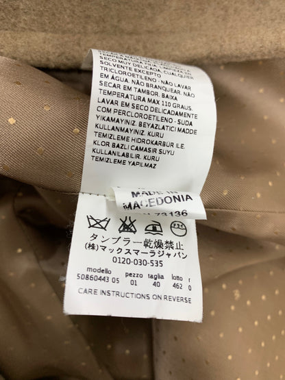 ウィークエンドマックスマーラ 50860443 コート 40 ベージュ スタンドカラー ITJMGLY5YALY