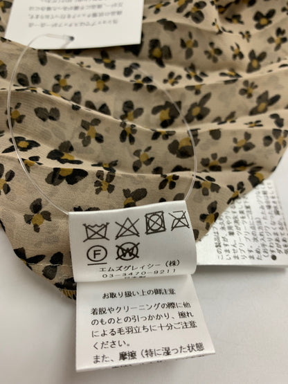 エムズグレイシー 117338 スカート 40 ベージュ フラワーモチーフ プリーツ ITQ809KOD6HG