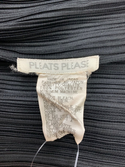 プリーツプリーズイッセイミヤケ PP78-JO807 ジャケット 3 ブラック ノーカラー ITW21REOARH2