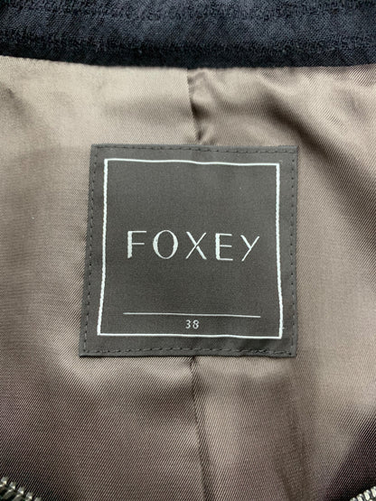 フォクシーブティック Stitching Hoodie 38807 ジャケット 38 ブラック 中綿 フォックスファー IT6OENRF8Q7K