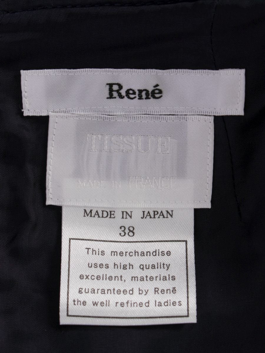 ルネ 6936350 ワンピース 38 ネイビー TISSU ツイード ITBVG9GD8EJW