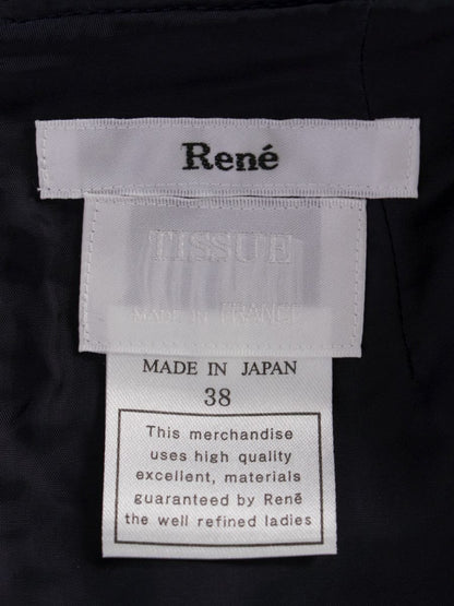 ルネ 6936350 ワンピース 38 ネイビー TISSU ツイード ITBVG9GD8EJW