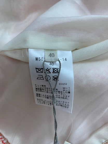 エポカ ライトファンシーツィード ノーカラージャケット M5E17-530 40 ピンク ITO5DYMXWS8A