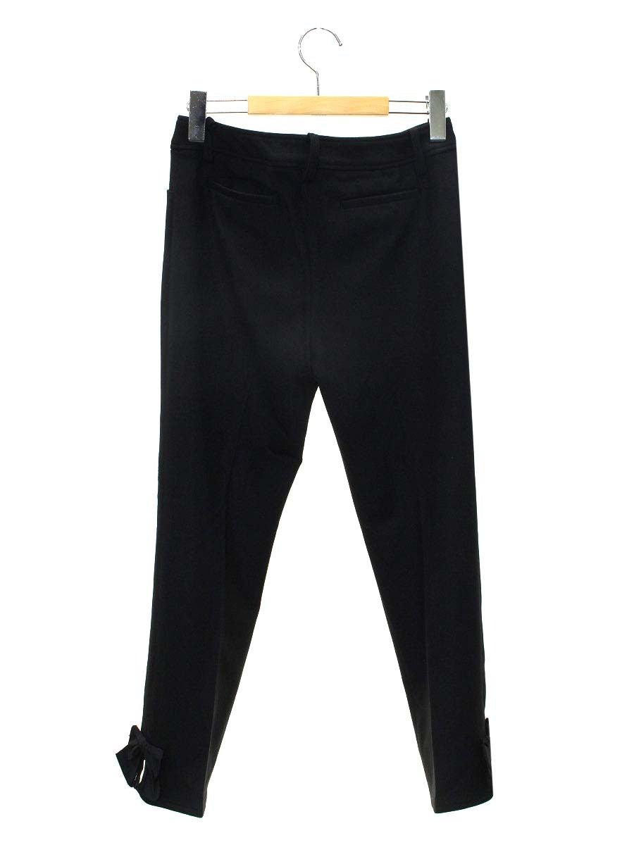 エムズグレイシー 726508 パンツ 38 ブラック 裾リボン ITX2EG5CR39O