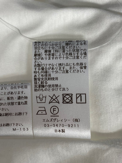 エムズグレイシー 315326 カットソー 40 ホワイト ショルダーフリル リボン ITOKPVCJ7K2G