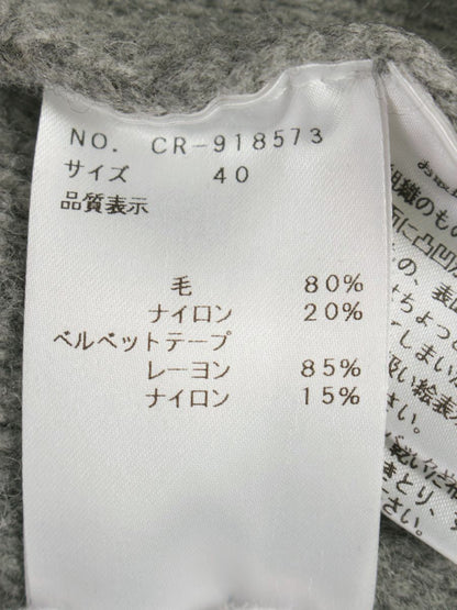 エムズグレイシー 918573 ニット 40 グレー フラワーモチーフ リボン ITKFDAKEA1AO