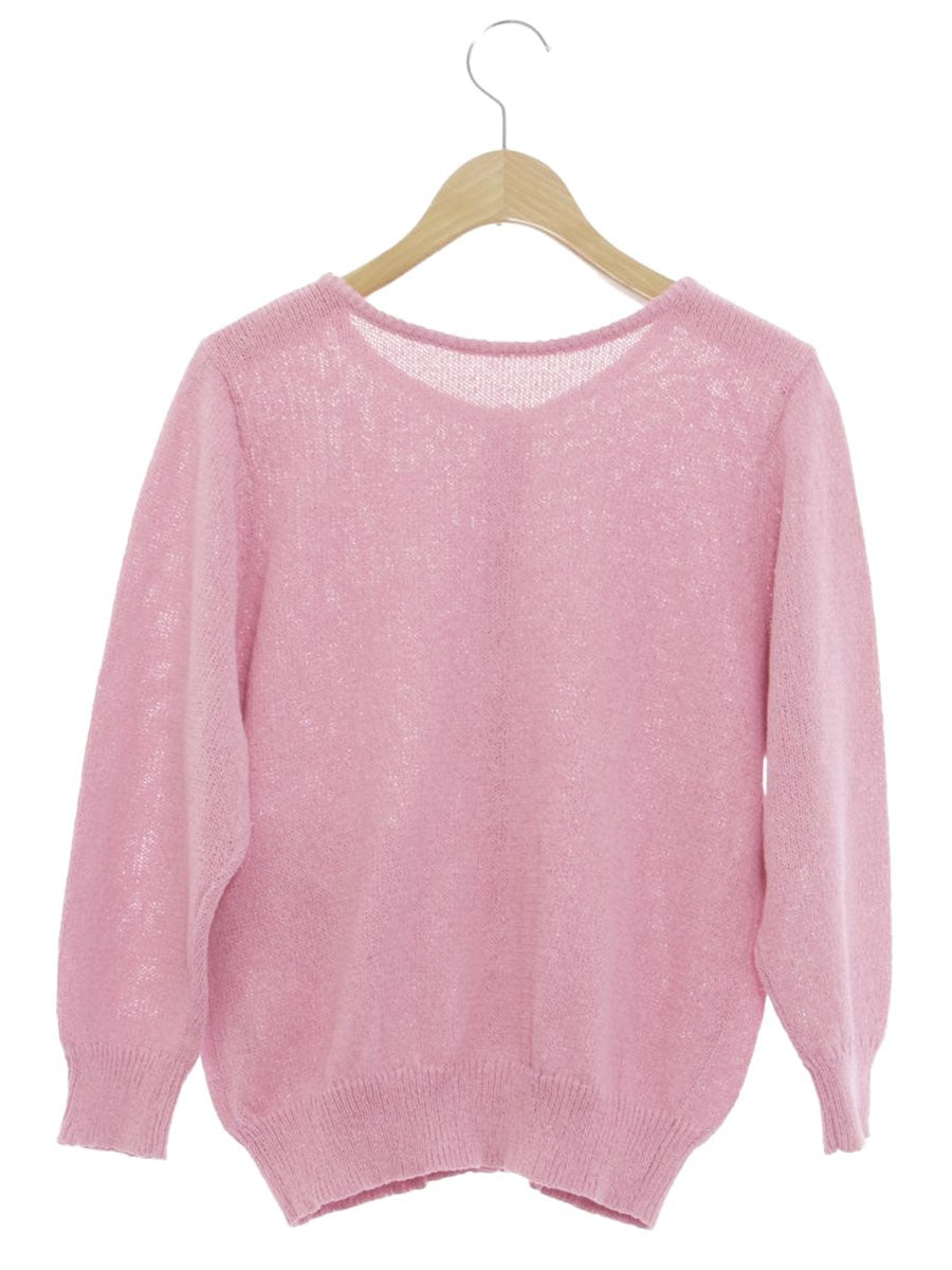 エムズグレイシー 018317 カーディガン 40 ピンク パール 7分丈 IT1AU2Y92G5K