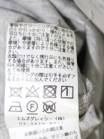 エムズグレイシー 725316 パーカ 38 グレー カメリア Wジップアップ ITGZQ1W2TV8Y