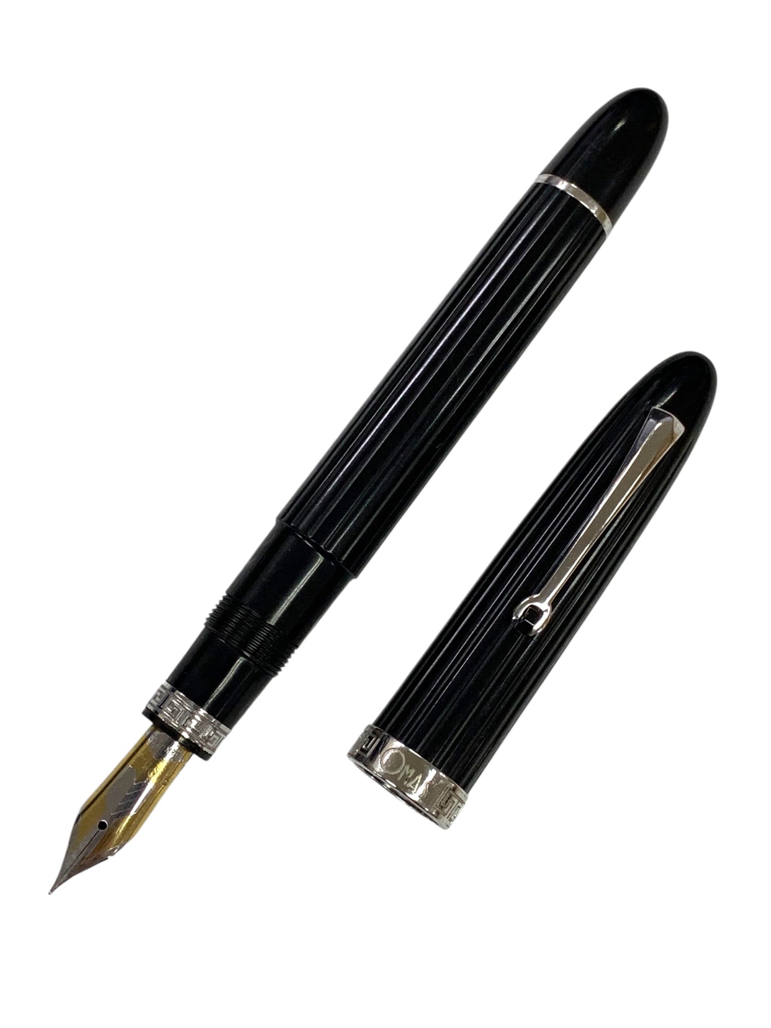 オマス 万年筆 オジバ ギロシェ ハイテク ブラック EF 18K | 中古