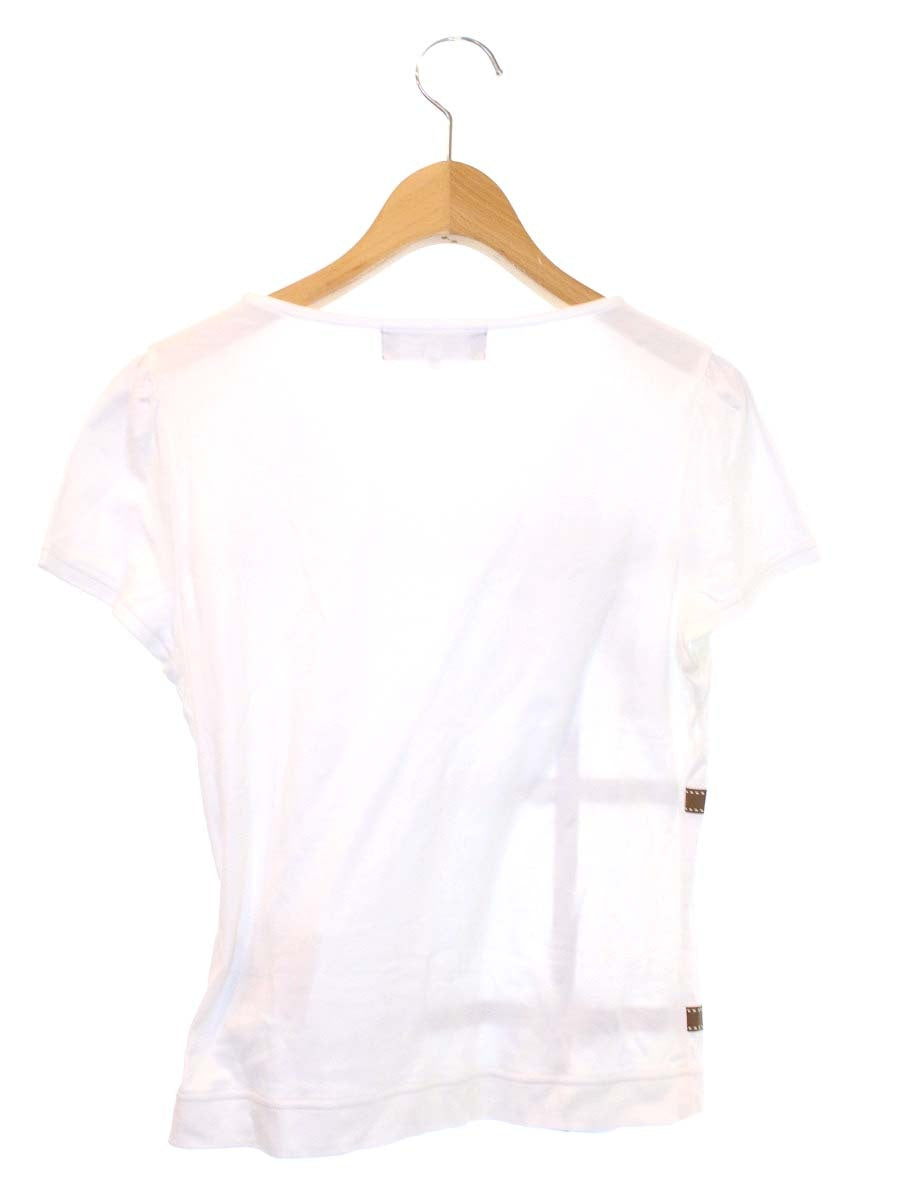 エムズグレイシー 915114 Tシャツ カットソー 38 ホワイト リボンモチーフ IT16IXC6U31Q