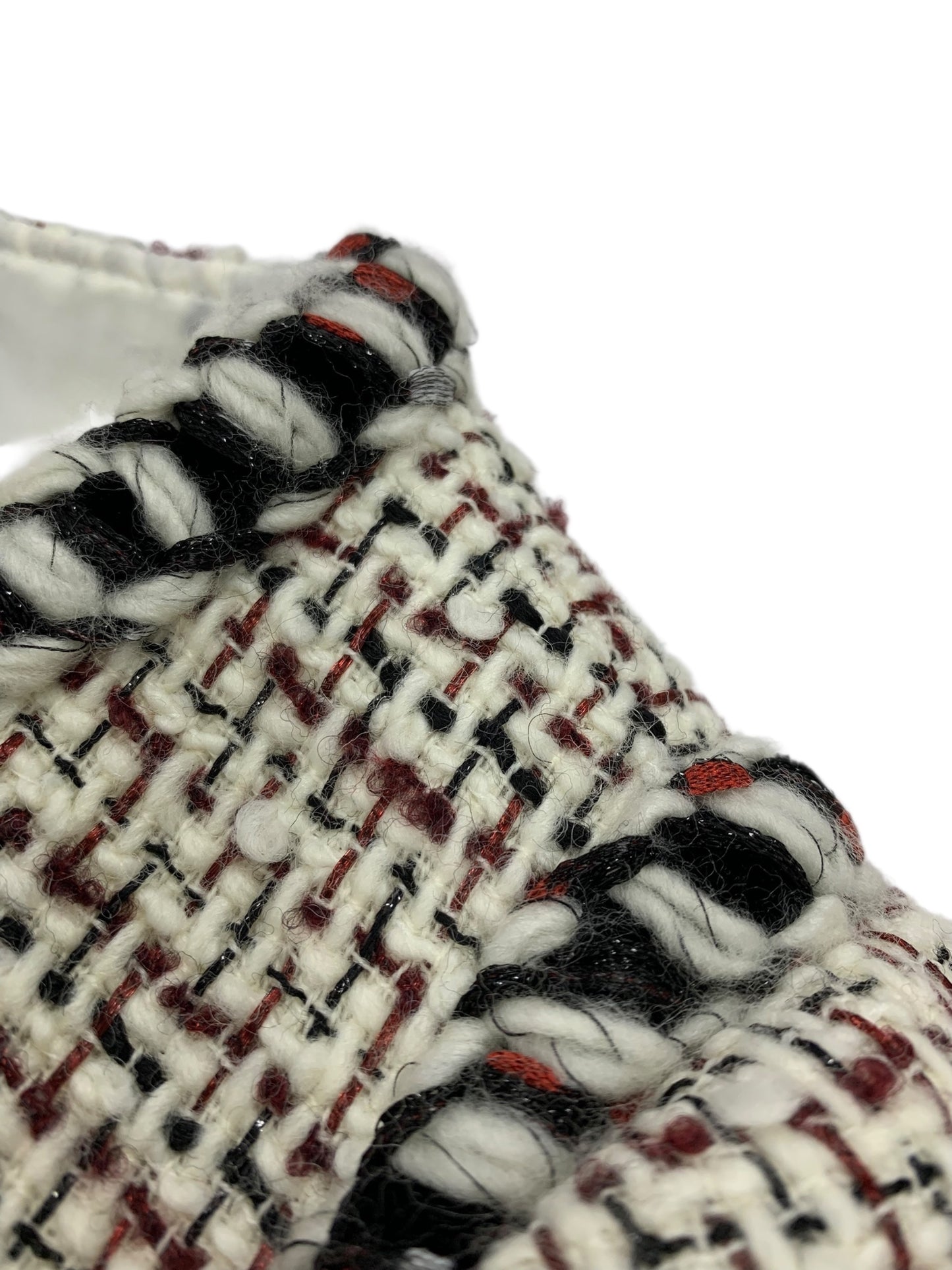 ルネ 6246190 ワンピース 36 ホワイト フロントファスナー ツイード ITC8963ECI80