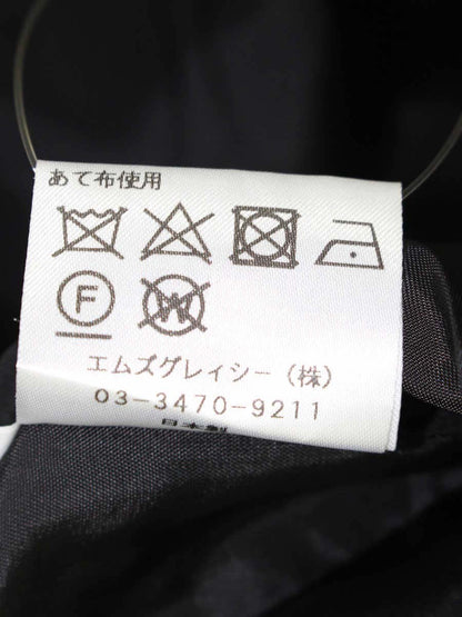エムズグレイシー 811532 ワンピース 36 ブラック マニキュア柄 ITL2XIT3780S