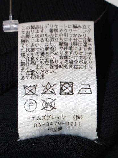 エムズグレイシー 818365 ニット セーター 38 ブラック 衿リボン IT1XPQOVAX0W