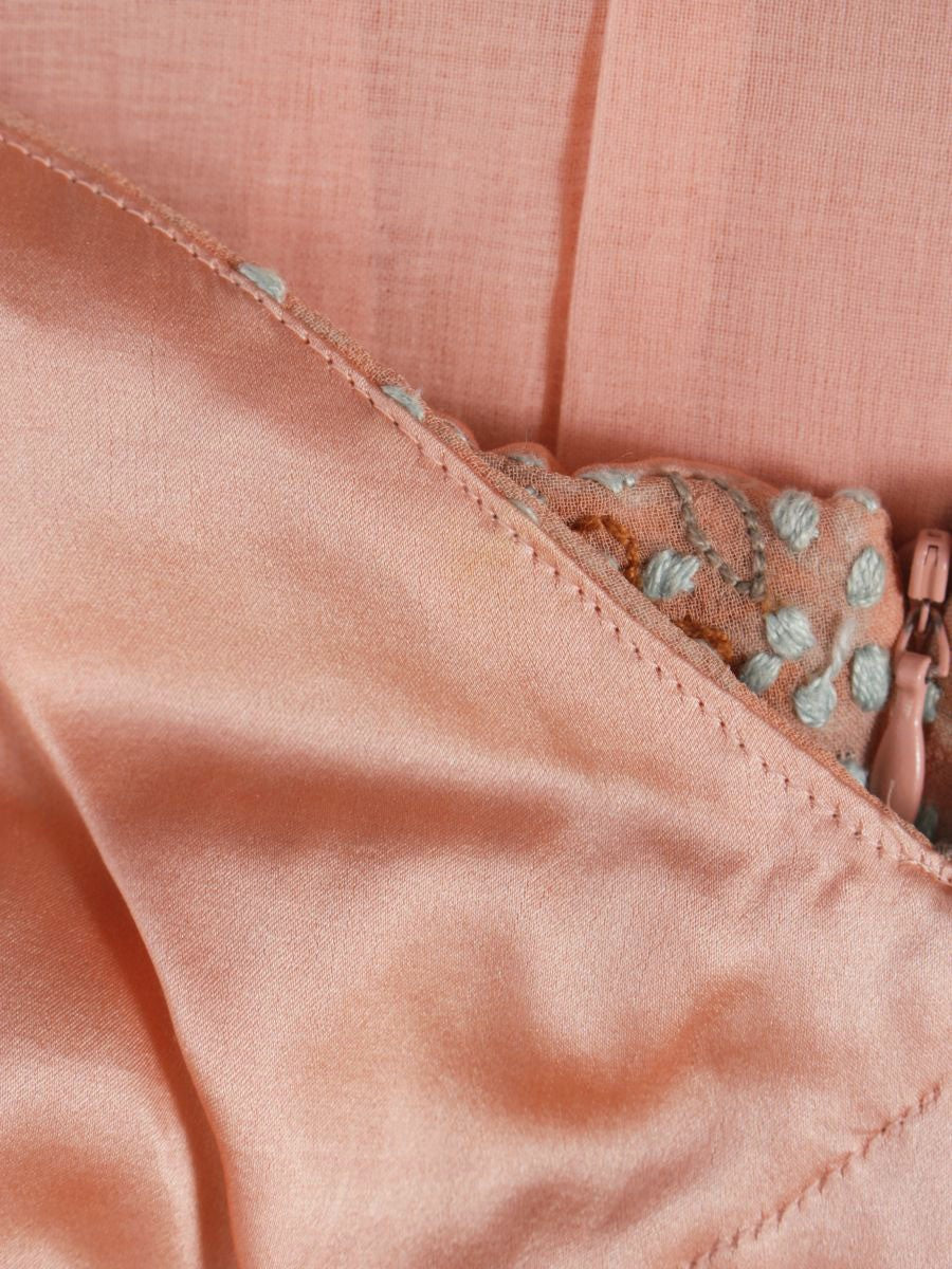 グレースクラス 06010831 キャミソールワンピース 36 ピンク 刺繍 シルク ITGV12DXQ93G 【SALE】