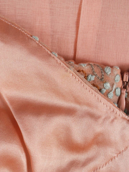 グレースクラス 06010831 キャミソールワンピース 36 ピンク 刺繍 シルク ITGV12DXQ93G 【SALE】